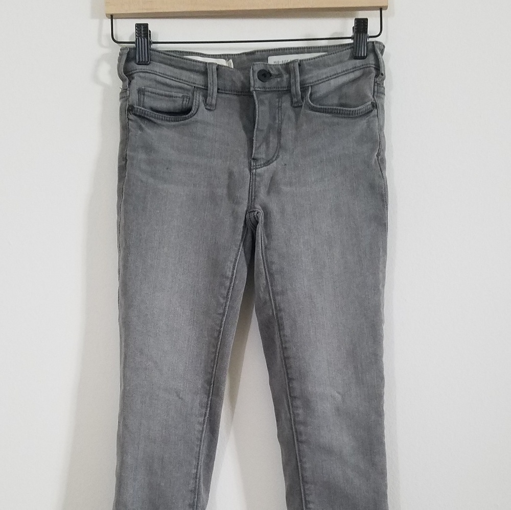 Pilcro and the Letterpress Light Gray Skinny Jeans